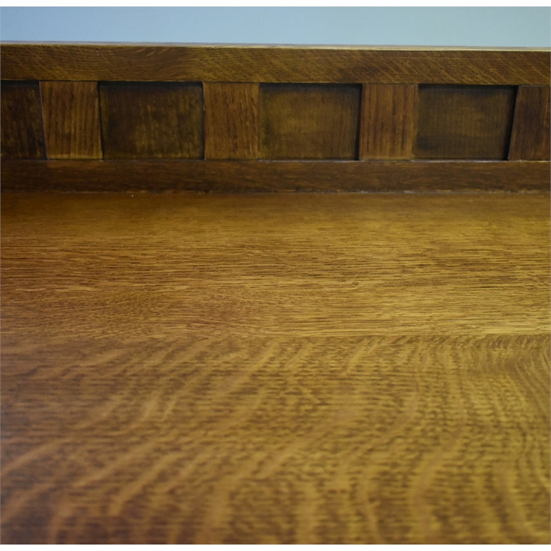 Pemberly Row Arts and Crafts 2-Door Solid Wood Sideboard in Walnut