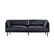 Pemberly Row Contemporary Top-grain Italian Leather Sofa in Slate