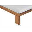 Pemberly Row Contemporary Outdoor Teak Chaise - Light Gray Fabric