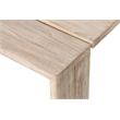 Pemberly Row Contemporary Outdoor Teak Natural Look End Table