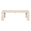Pemberly Row Contemporary Teak Outdoor Natural Look Coffee Table