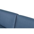 Pemberly Row Aluminum Frame Outdoor Sectional Sofa - Blue Cushions
