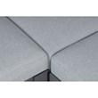 Pemberly Row Aluminum Frame Outdoor Sectional Sofa in Gray Finish