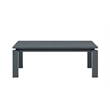 Pemberly Row Contemporary Outdoor Aluminum Coffee Table - Gray