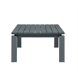 Pemberly Row Contemporary Outdoor Aluminum Coffee Table - Gray