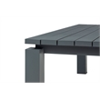 Pemberly Row Contemporary Outdoor Aluminum Coffee Table - Gray