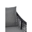 Pemberly Row Outdoor Aluminum Dining Chair with Rope Design - Black