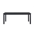 Pemberly Row Contemporary Outdoor Aluminum Dining Table - Black