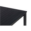 Pemberly Row Contemporary Outdoor Aluminum Dining Table - Black