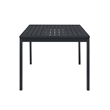 Pemberly Row Contemporary Outdoor Aluminum Dining Table - Black