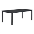 Pemberly Row Contemporary Outdoor Aluminum Dining Table - Black