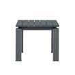 Pemberly Row Contemporary Outdoor Aluminum End Table in Gray