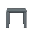 Pemberly Row Contemporary Outdoor Aluminum End Table in Gray