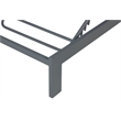 Pemberly Row Outdoor Chaise with Aluminum Metal Frame - Gray