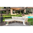 Pemberly Row Teak Wood 2-piece Left Arm Chaise Outdoor Sectional - Beige