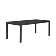 Pemberly Row Outdoor Aluminum Dining Table and 6 Chairs Set - Black