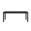 Pemberly Row Outdoor Aluminum Dining Table and 6 Chairs Set - Black