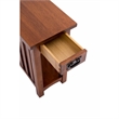 Pemberly Row Mission Arts & Crafts 1 Drawer Side Table Michael's Cherry