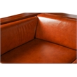 Pemberly Row Mission / Craftsman Cubic Slat Side Sofa - Russet Brown Leather