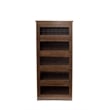 Pemberly Row Mission Craftsman Oak Barrister Bookcase - 5 Stack - Walnut