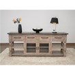 Pemberly Row Contemporary Solid Wood Brown TV Stand - 78.75