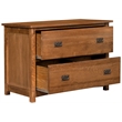 Pemberly Row Mission Solid Oak Wood 2-Drawers Lateral File Cabinet in Walnut
