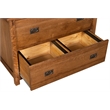 Pemberly Row Mission Solid Oak Wood 2-Drawers Lateral File Cabinet in Walnut
