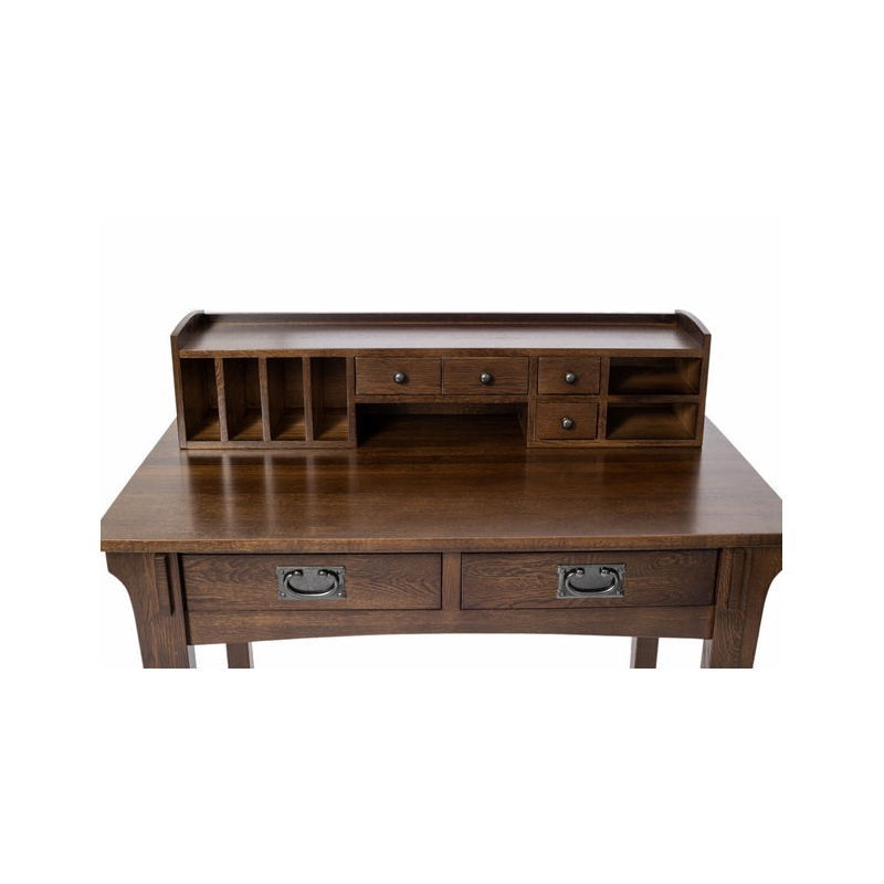Pemberly Row Mission Style Library Table with Removable Organizer