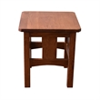 Pemberly Row Mission Oak Slat End Table in Michael's Cherry Finish