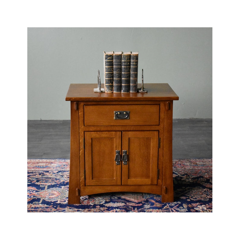 Pemberly Row Mission Solid Oak Nightstand - Michael's Cherry