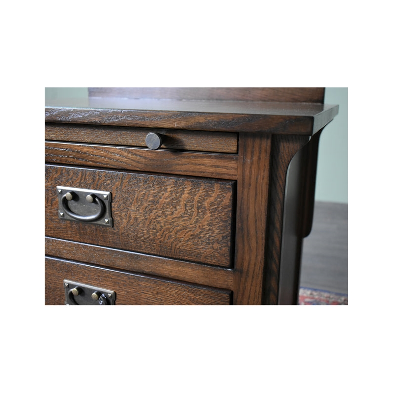 Pemberly Row Contemporary Mission 3 Drawer Nightstand - Walnut
