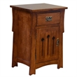 Pemberly Row Mission Solid Quarter Sawn Oak Keyhole Nightstand