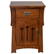 Pemberly Row Mission Solid Quarter Sawn Oak Keyhole Nightstand