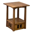 Pemberly Row Modern Arts and Crafts / Mission Taboret End Table