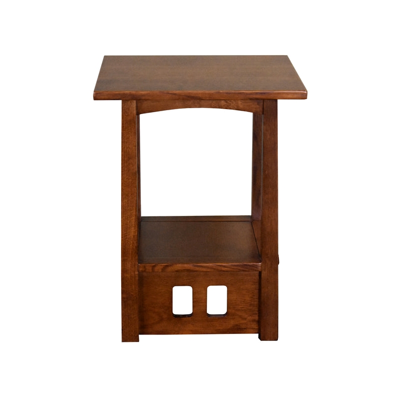 Pemberly Row Modern Arts and Crafts / Mission Taboret End Table