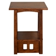 Pemberly Row Modern Arts and Crafts / Mission Taboret End Table