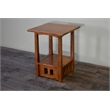 Pemberly Row Modern Arts and Crafts / Mission Taboret End Table