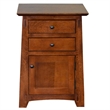 Pemberly Row Contemporary Mission Tapered Leg 2 Drawer Nightstand