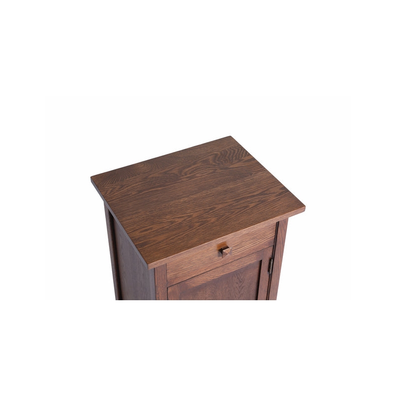 Pemberly Row Mission 1-Door 1-Drawer Nightstand - Walnut Stain