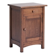 Pemberly Row Mission 1-Door 1-Drawer Nightstand - Walnut Stain