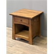 Pemberly Row Contemporary Mission 1-Drawer End Table - Walnut