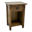 Pemberly Row Mission Solid Quarter Sawn Oak 1 Drawer End Table