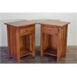 Pemberly Row Mission Solid Quarter Sawn Oak 1 Drawer End Table