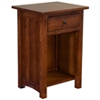 Pemberly Row Mission Solid Quarter Sawn Oak 1 Drawer End Table
