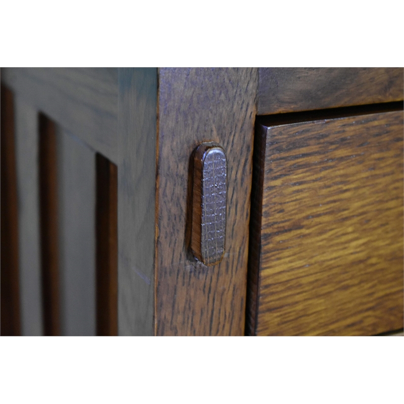 Pemberly Row Mission Solid Quarter Sawn Oak 1 Drawer End Table