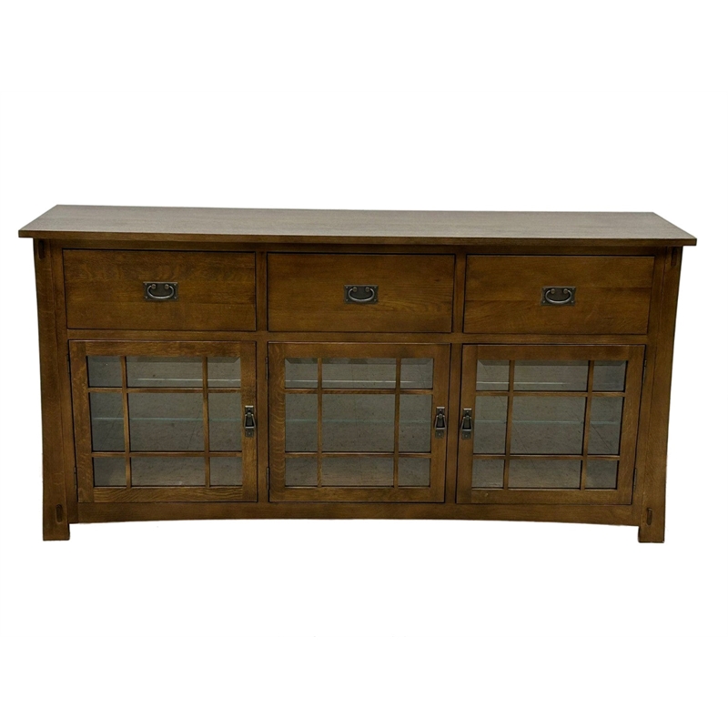 Pemberly Row Craftsman Quarter Sawn Oak Sideboard - 72
