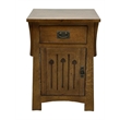 Pemberly Row Mission Solid Quarter Sawn Oak Keyhole Nightstand - Walnut