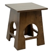 Pemberly Row Arts and Crafts / Mission Taboret End Table - Walnut