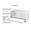 Pemberly Row Medium Facil 5 Drawer Metal Flat Files Cabinet in Light Gray