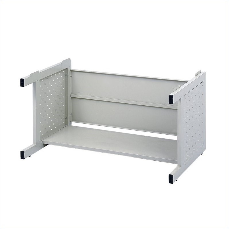 Pemberly Row Medium Facil 5 Drawer Metal Flat Files Cabinet in Light Gray